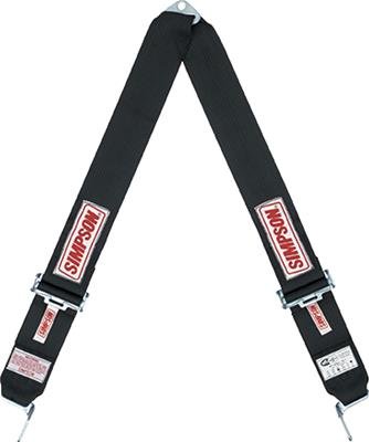 Simpson Latch-Type Shoulder 2-Point Harness 30005BL Harness, Belts, Latch, V-Type, Bolt-In, Floor/Roll Bar Mount, Blue, Each