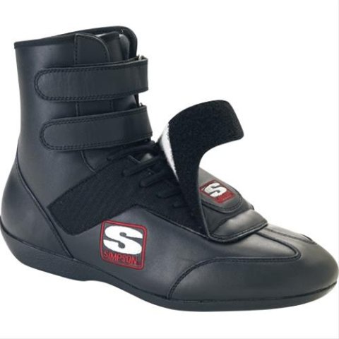 Simpson Stealth Sprint Shoes SP650BK Driving Shoes, Sprint, High-Top, Leather, Nomex Liner, Black, Men's 6 1/2, Pair