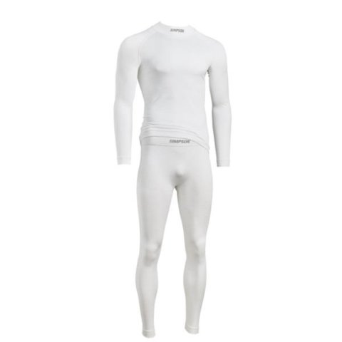 Simpson Racing Base Layer T-Shirts 20193XZW T-Shirts, PROFIT BASE LAYER TOP XL/XXL WHITE