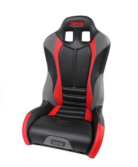 Simpson Pro Sport Seats 107-306 Powersports Seats, Sport, Vinyl, Black/Red, Each