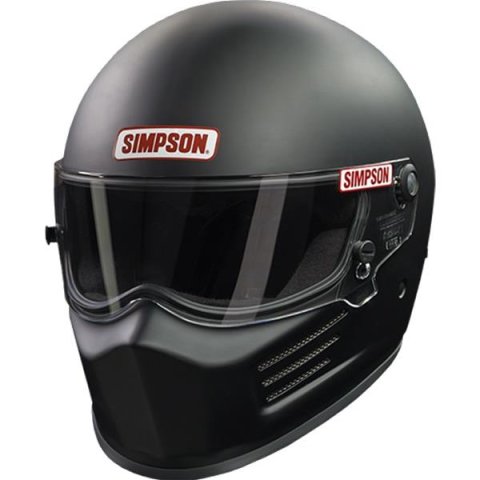 Simpson Bandit Series Helmets 7200058 Helmet, Bandit, Full Face, Black, Matte Finish, Snell SA2020, 2X-Large, Each