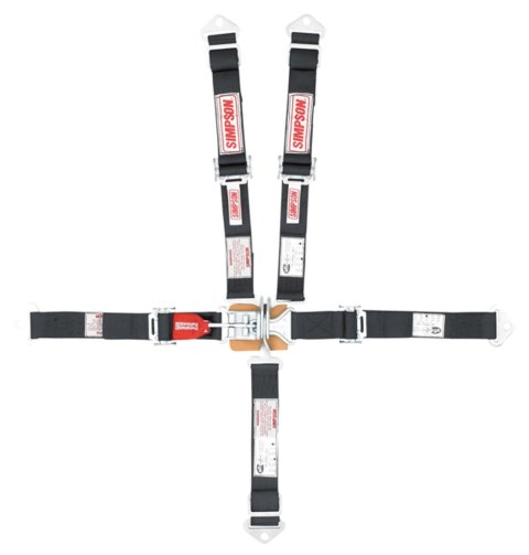 Simpson Racing Harnesses 29023K 5 POINT, L & L, 55", BOLT IN,2 BLACK