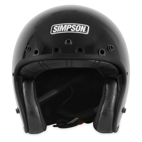 Simpson Chopper Series Helmets CHOP2SM Helmet, Series, Open Face, Black, Gloss, DOT-Approved, Small, Each