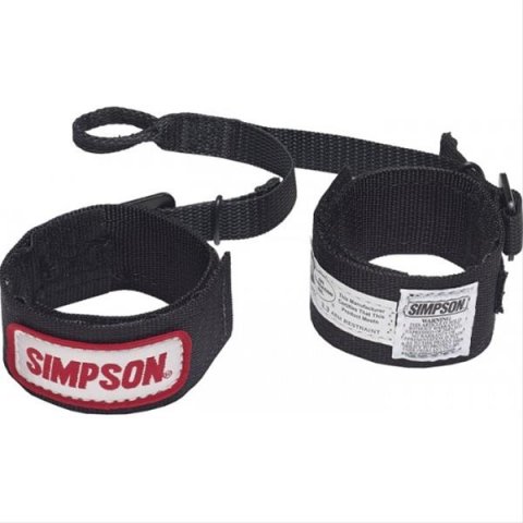 Simpson Arm Restraints ARQTM Restraints, Quarter Midget, Black, Velcro, Pair