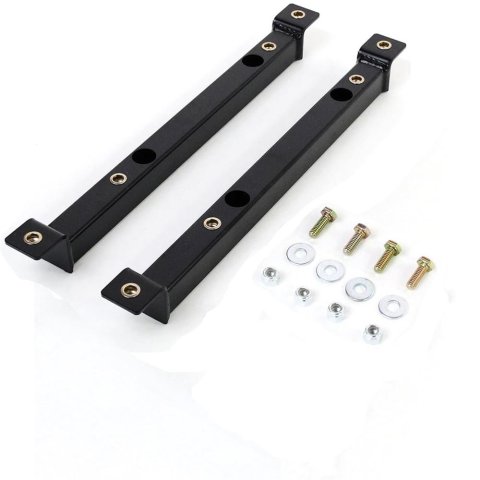Simpson UTV Seat Mounts 115 Brackets, Vortex Mounting Rails, Adapter Style, Steel, Black, Polaris, Pair