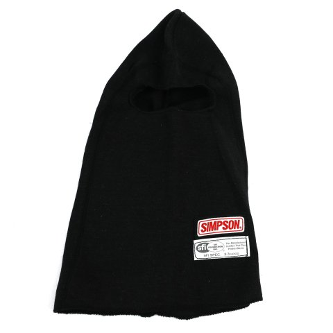 Simpson Youth Nomex Underwear Head Socks 23000YK Sock, White, Nomex, Single Large Eyehole Opening, 1 Layer, Youth, Each