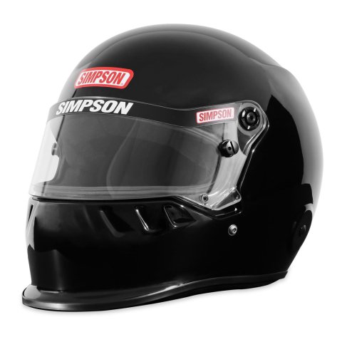 Simpson SA2020 SD1 Series Helmets 7950042 Helmet, 2020, Full Face, Black, Gloss Finish, Snell SA2020, X-Large, Each