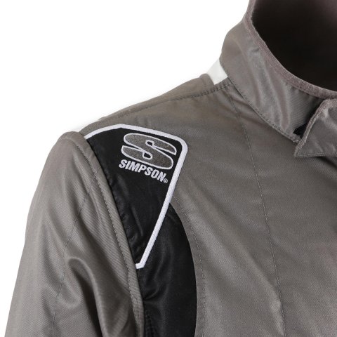 Simpson Supercoil Racing Suits SC05501 Driving Suit, Supercoil, One-piece, Double Layer, Nomex, Alloy/Black/White, SFI 3.2A/5, Men's 2X-Large, Each