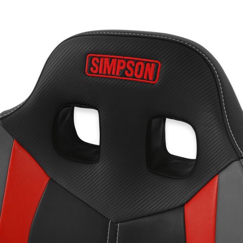 Simpson Pro Sport Off-Road Suspension Seats S107-306 Powersports Seats, ST, Vinyl, Black/Red/Gray, Each