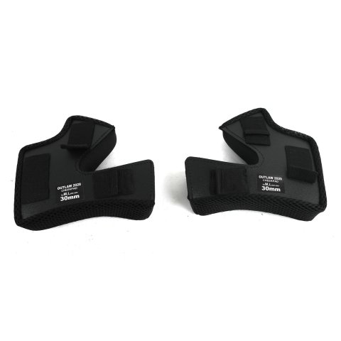 Simpson Helmet Cheek Pads OB30CPML Pads, Black, Outlaw, 30mm, Medium, Large, Pair