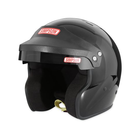 Simpson Cruiser 2.0 Helmets 7320032 Helmet, 2.0, Open Face, Black, Gloss Finish, Snell SA2020, Large, Each
