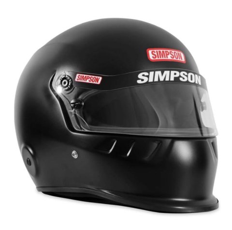 Simpson SA2020 SD1 Series Helmets 7950038 Helmet, 2020, Full Face, Black, Matte Finish, Snell SA2020, Large, Each