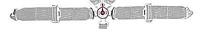 Simpson Camlock Lap Belts 2-Point Harness 32000P Harness, Belt, Camlock, Clip-In, Floor Mount, Platinum, Each