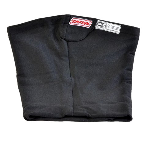 Simpson Helmet Skirts 23013BK Skirt, Outer, SFI 3.3/5, Nomex, Black, Contoured Design, Each