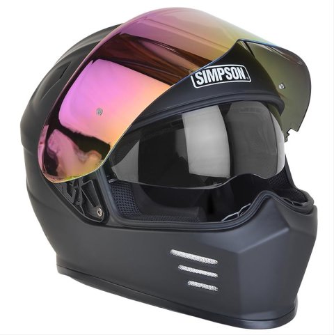 Simpson Ghost Bandit Helmets GBDM2 Helmet, Bandit, Full Face, Black, Nylon Liner, DOT/ECE Certified, Medium, Each