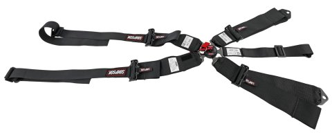 Simpson HANS Compatible Camlock 5-Point Harness 29110BKHL1X Harness, Complete, 5-Point, Camlock, Lever-Style, Individual-Type, Bolt-In, Black, Black Hardware, Each