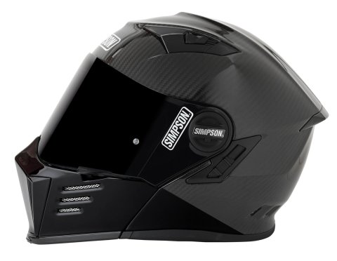 Simpson MOD Bandit Series Helmets M59LC Helmet, Ghost Bandit, Modular, Polyester Liner, Matte Carbon Fiber, Large, Each