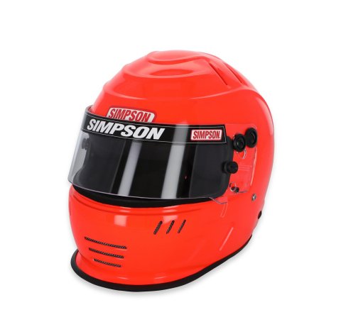 Simpson SA2020 Speedway Shark Series Helmets 770734S Helmet, Shark, Full Face, Safety Orange, Gloss, Snell SA2020, X-Large, Each