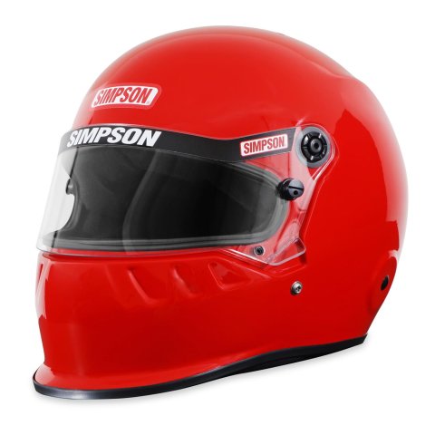 Simpson SA2020 SD1 Series Helmets 7950024 Helmet, 2020, Full Face, Red, Gloss Finish, Snell SA2020, Medium, Each