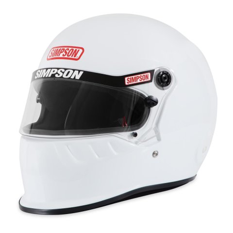 Simpson SA2020 SD1 Series Helmets 7950031 Helmet, 2020, Full Face, White, Gloss Finish, Snell SA2020, Large, Each