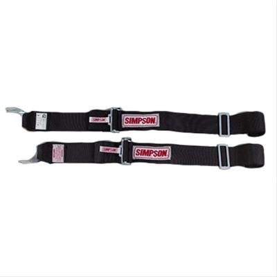 Simpson Latch-Type Shoulder 2-Point Harness 30004R Harness, Belts, Latch, Individual-Type, Bolt-In, Clip-In, Wraparound, Floor/Roll Bar Mount, Red, Each