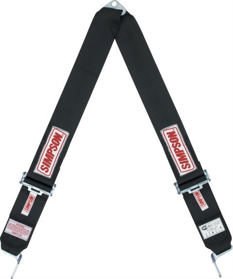 Simpson Camlock Shoulder 2-Point Harness 33004R Harness, Belts, Camlock, Individual-Type, Bolt, Clip-In, Wraparound, Floor/Roll Bar Mount, Red, Each