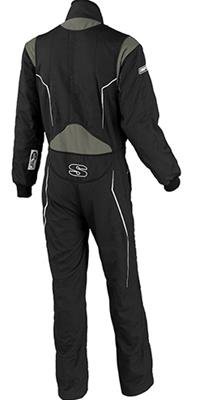 Simpson Helix Racing Suits HX02421 Driving Suits, Racing, One-piece, Double Layer, Nomex®, Black/Gray, SFI 3.2A/5, Men's X-Large, Each