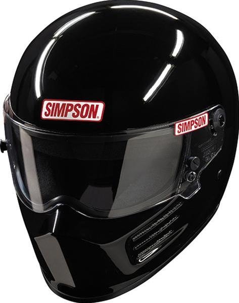 Simpson Bandit Series Helmets 7200002 Helmet, Bandit, Full Face, Black, Gloss Finish, Snell SA2020, X-Small, Each