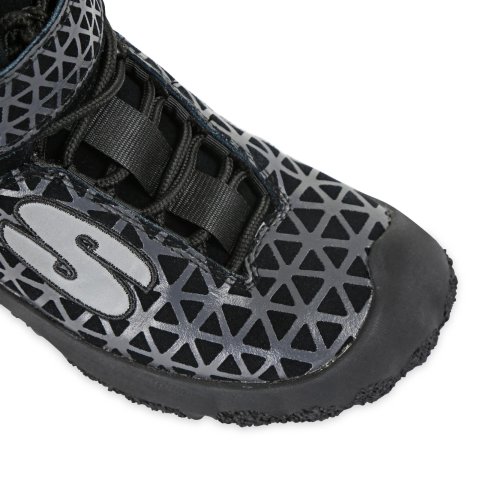 Simpson Pit Dominator Crew Shoes PD145K Shoes, Dominator, Mid-Top Style, Black/Silver, US Men's Shoe Size 14.5, Pair