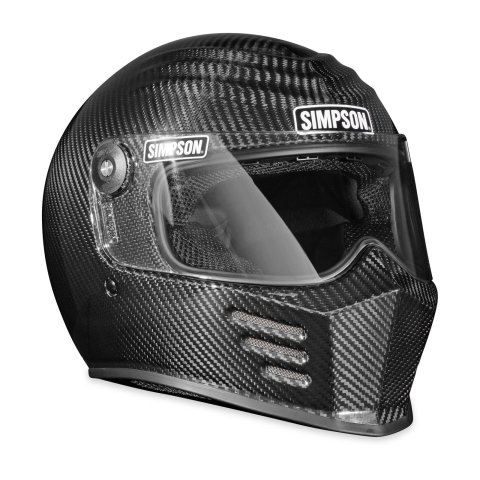 Simpson Motorcycle Outlaw Bandit Carbon Fiber Helmets OB3CLG Helmet, Fiber, Full Face, Primary Color, Effect Graphic, Gloss, Snell M2020D, Large, Each