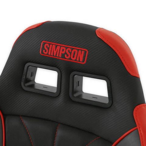 Simpson Vortex II Off-Road Suspension Seats S104-306-2 Powersports Seats, Offroad, Suspension, Vinyl, Black/Red, Pair