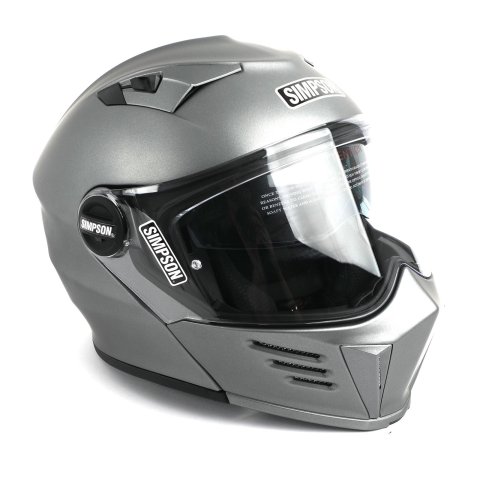 Simpson MOD Bandit Series Helmets M59XX4 Helmet, Bandit, Full Face, Gray, Alloy, Matte Finish, 2X-Large, Each
