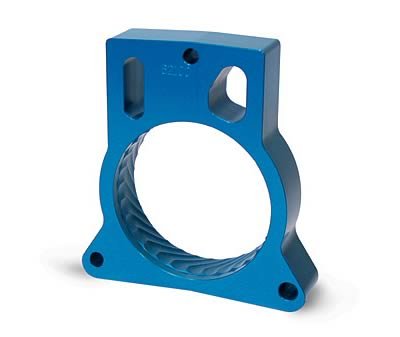 JET Powr-Flo Throttle Body Spacers 62101 Spacer, Powr-Flo, Aluminum, Blue Anodized, Chevy, GMC, Pickup/SUV, Each
