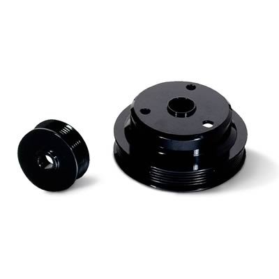 JET Underdrive Pulley Kits 90108 Set, Serpentine, Steel, Black, Chevy, Pontiac, S-Series, 2.8L, V6, Set