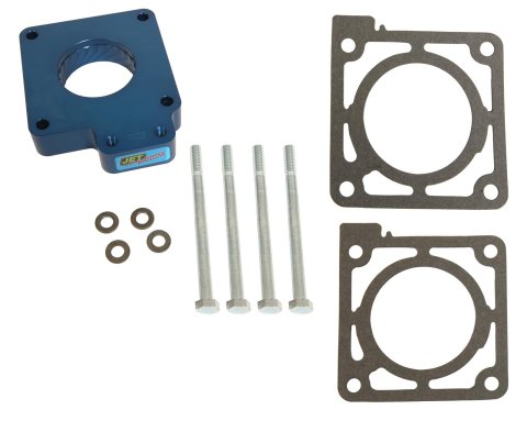 JET Powr-Flo Throttle Body Spacers for 1988-1993 MUSTANG - 62121 Spacer, Powr-Flo, Aluminum, Blue Anodized, Ford, Each