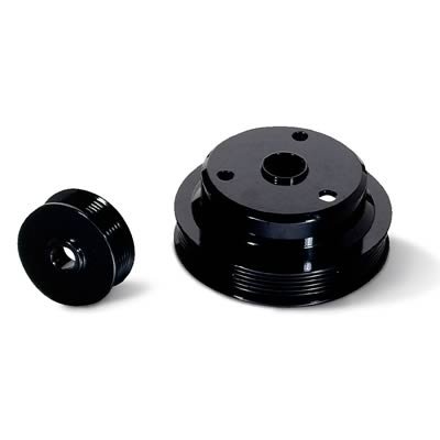 JET Underdrive Pulley Kits 90140 Set, Serpentine, Steel, Black, Chevy, Pontiac, 5.7L, Set