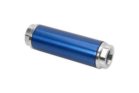 JET Powr-Flo Inline 10 Microns Fuel Filter with -10 AN O-ring Inlet Size 34180BL Filter, Inline, O-Ring Inlet/Outlet, Micron, 175 GPH, Cellulose, Aluminum, Blue, Each