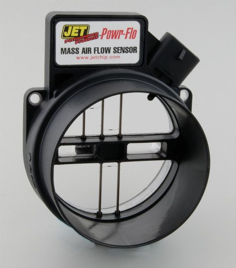 JET Powr-Flo Mass Airflow Sensors 69106 Air Meter, Plastic, Black, Chevy, Each