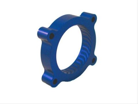 JET Powr-Flo Throttle Body Spacers for 2011-2014 F-150, 2011-2015 MUSTANG - 62166 Spacer, Powr-Flo, Aluminum, Blue Anodized, Ford, 3.7L, Each