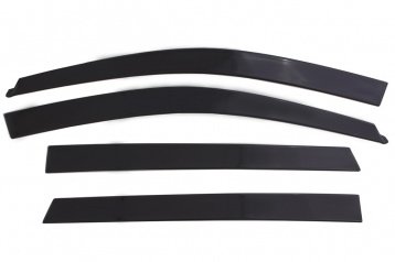 Auto Ventshade Low-Profile Deflectors 894049 Side Window Visors, Deflectors, Front and Rear, Acrylic, Smoke, Chevy, GMC, Set of 4