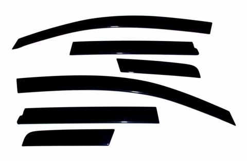 Auto Ventshade Low-Profile Deflectors 896081 Side Window Visors, Deflectors, Front and Rear, Acrylic, Smoke, Chevy, Set of 6