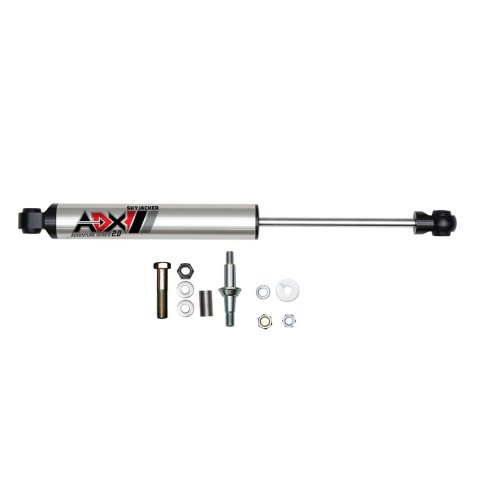 Skyjacker ADX 2.0 Steering Stabilizers for 2011-2019 SIERRA 3500 HD, SILVERADO 2500 HD - 2011 Stabilizer, 2.0, Machined Polished, Hard Anodized, Single, Chevy, GMC, Each