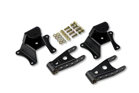 Belltech Rear Shackle Kits 6800 Shackles and Hangers, 4 in. Drop, 2.5 in. Wide Spring, Chevy, GMC, Pickup, Kit