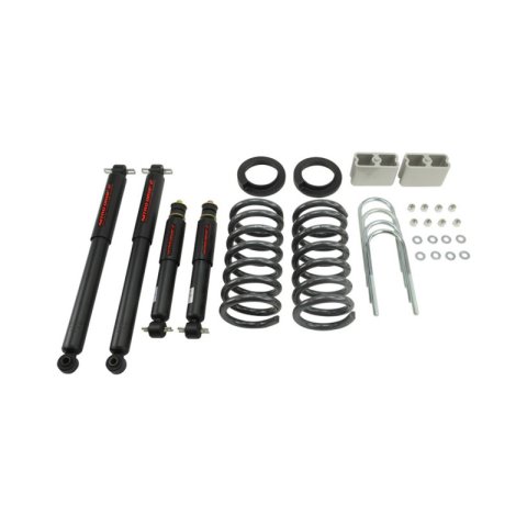 Belltech Lowering Kits with Nitro Drop 2 Shock Absorbers 621ND Kit, 3 in. Front, 3 in. Rear, Chevy, GMC, Pickup, Extended Cab, RWD, Kit