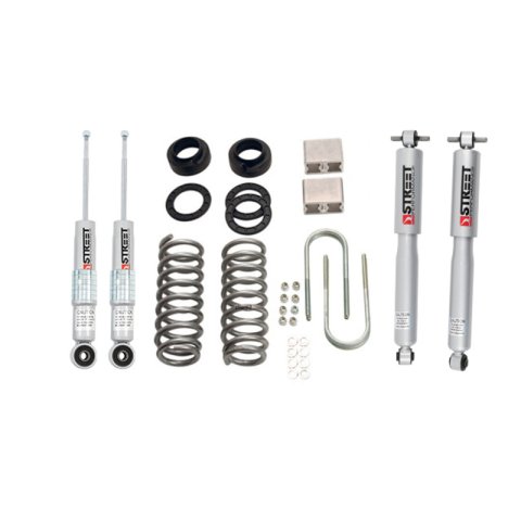Belltech Lowering Kits with Street Performance Shock Absorbers for 2004-2012 CANYON, COLORADO - 608SP Suspension Kit, Coil/Spacer Block, 1-2 in. Front, 3 in. Rear, Chevy, GMC, With Shocks, Kit