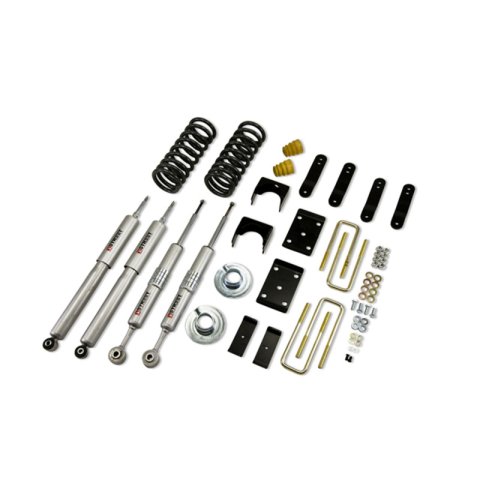 Belltech Lowering Kits with Street Performance Shock Absorbers 441SP Suspension Kit, Coil Springs, Flip Kit, Shocks, 2 in. Front, 4 in. Rear, Toyota, Kit