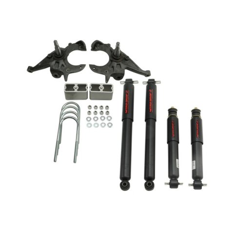 Belltech Lowering Kits with Nitro Drop 2 Shock Absorbers 617ND Kit, in. Front, 3 in. Rear, Chevy, GMC, Pickup, Extended Cab, RWD, Kit