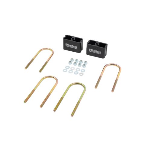 Belltech Rear Block Kits 6202 Lowering Blocks, U-Bolts, Aluminum, 3 in., Rear, Chevy, GMC, Isuzu, Mitsubishi, for Nissan, Toyota, Kit
