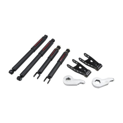 Belltech Lowering Kits with Nitro Drop 2 Shock Absorbers 677ND Suspension Kit, Front Torsion Keys, Rear Shackles, Shocks, in. Front/Rear Drop, Chevrolet, GMC, Kit