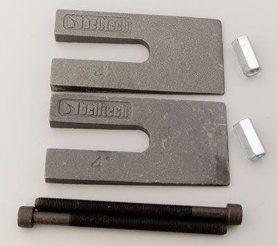 Belltech Pinion Shims 4977 Axle Shims, Aluminum, 4 Degree, 2.5 in. Wide, Pair